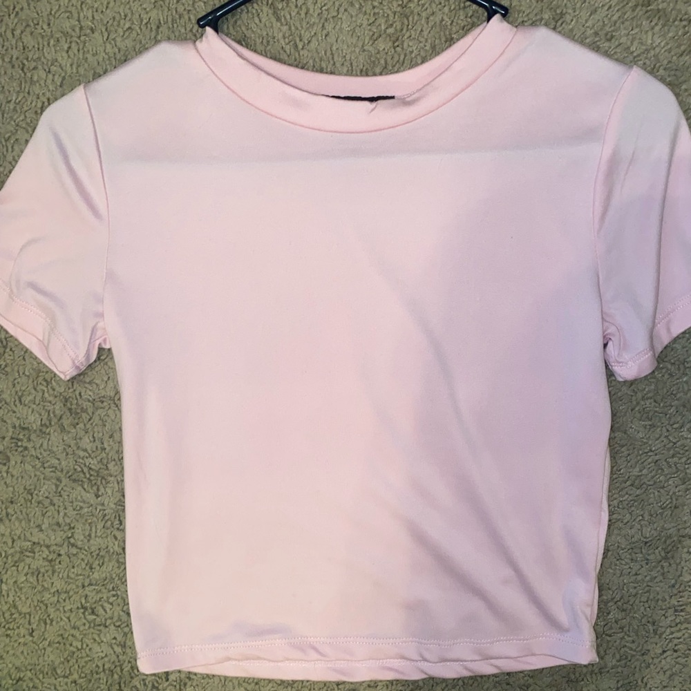 Pink essentials crop top